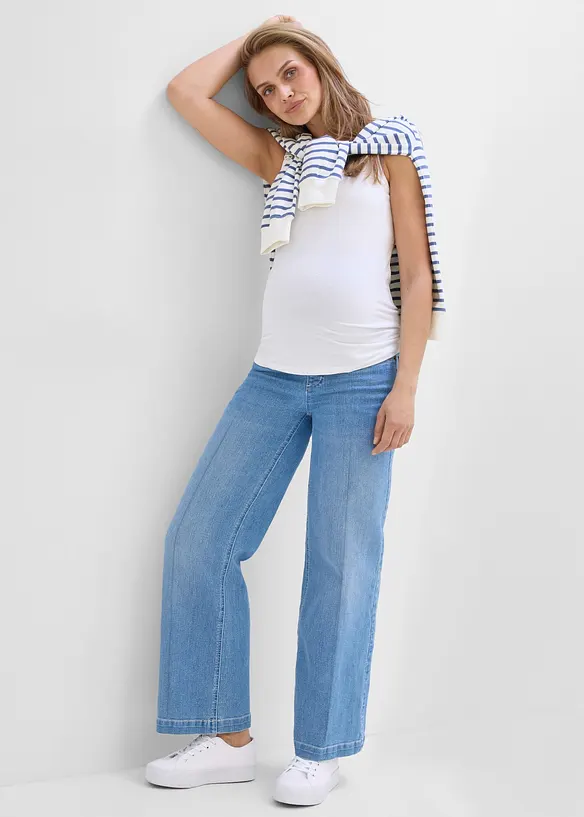 Mama jeans i elastisk denim, Full length, bonprix