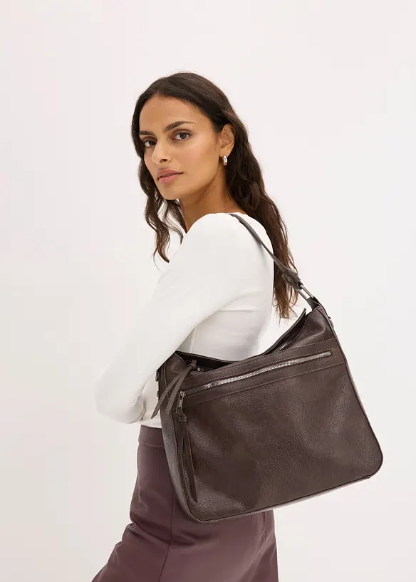 Shoppingveske med utvendig lomme, bonprix