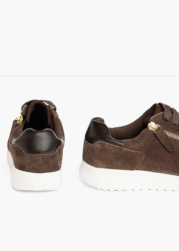 Sneakers i semsket skinn, bonprix