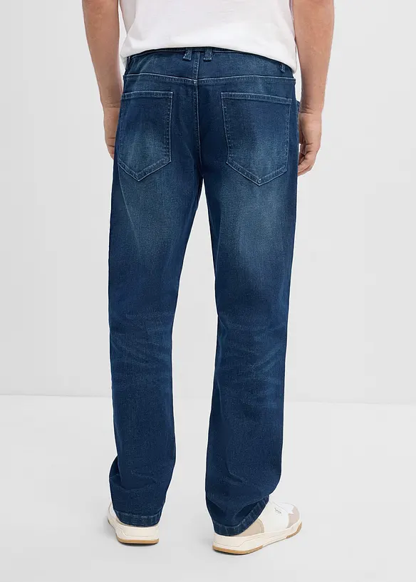 Relaxed fit jeans med stretchlinning, straight, bonprix