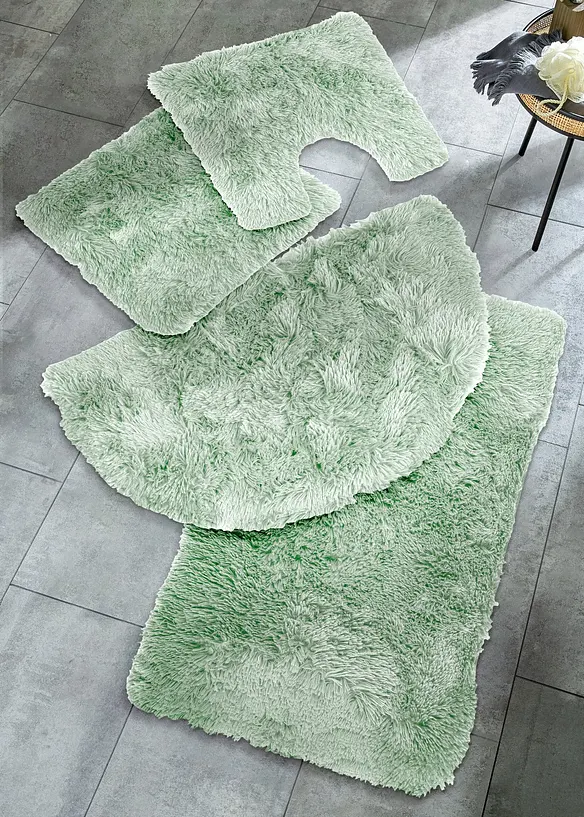 Badematte med memoryskum og syntetisk skinn, bonprix