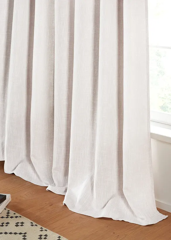 Ugjennomsiktig gardin med struktur (1-pack), bonprix