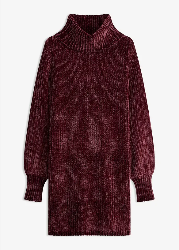 Strikket kjole i chenille av resirkulert polyester, bonprix