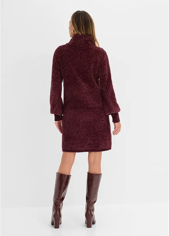 Strikket kjole i chenille av resirkulert polyester, bonprix