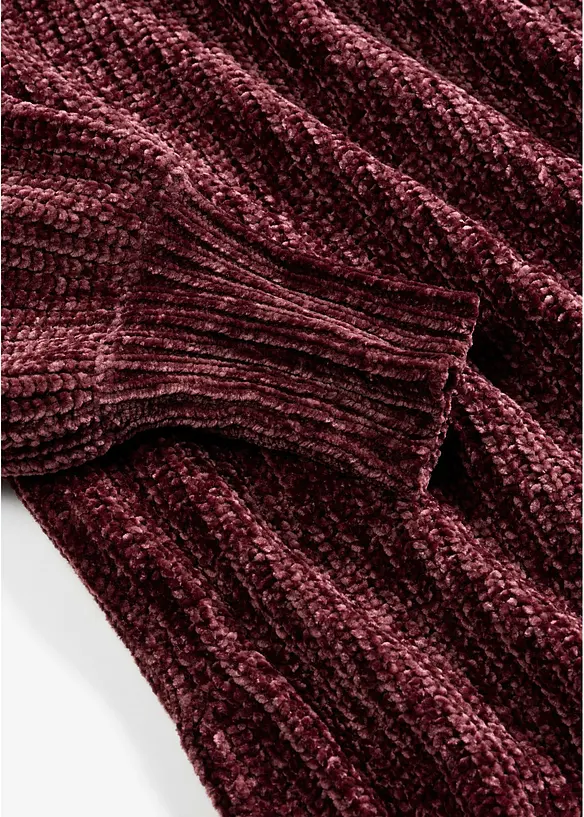 Strikket kjole i chenille av resirkulert polyester, bonprix