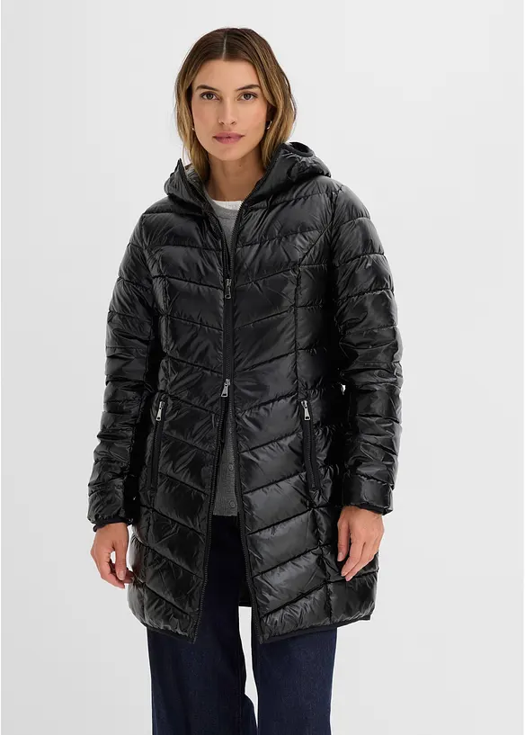 Vattert jakke i metallic-look, bonprix