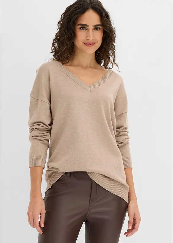 Oversized genser i viskosemiks, bonprix