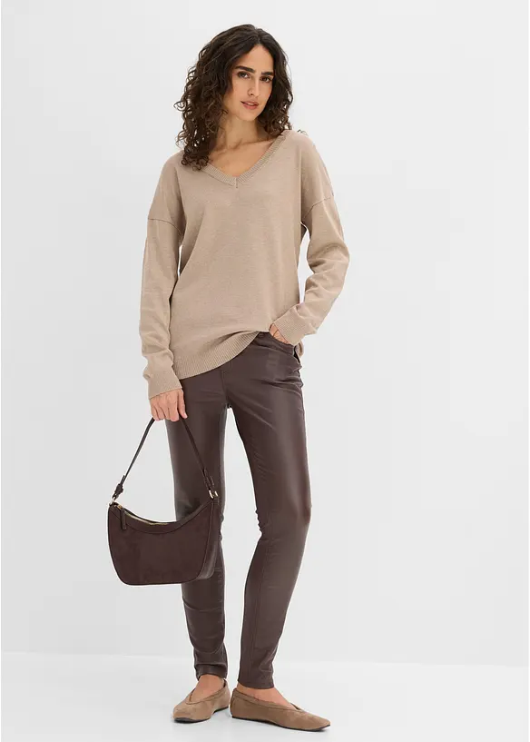 Oversized genser i viskosemiks, bonprix