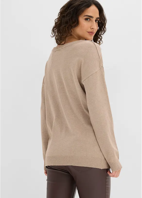 Oversized genser i viskosemiks, bonprix