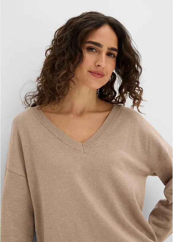 Oversized genser i viskosemiks, bonprix