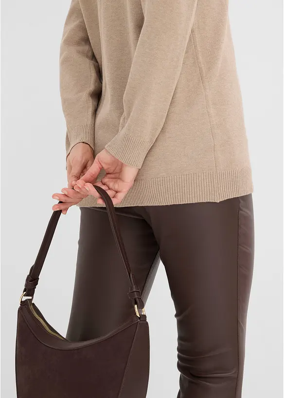 Oversized genser i viskosemiks, bonprix