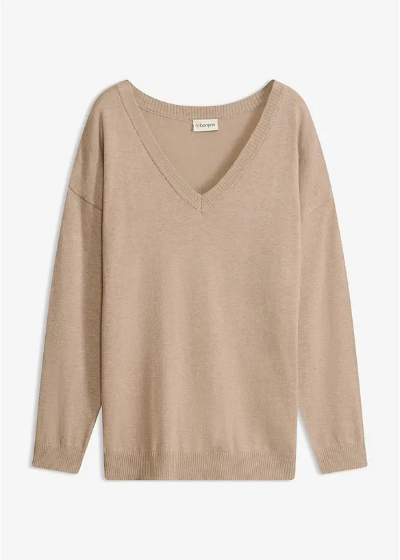 Oversized genser i viskosemiks, bonprix