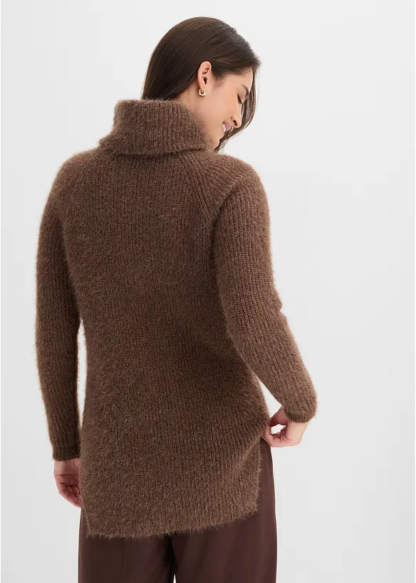 Oversized genser med rullekrage, bonprix