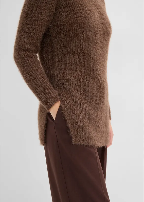Oversized genser med rullekrage, bonprix