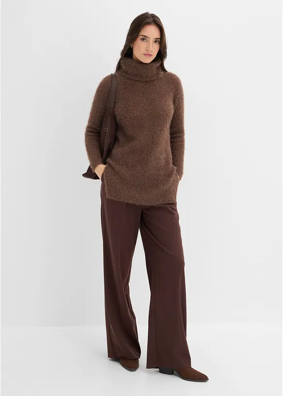 Oversized genser med rullekrage, bonprix