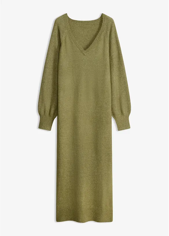 Oversized, strikket midikjole, bonprix
