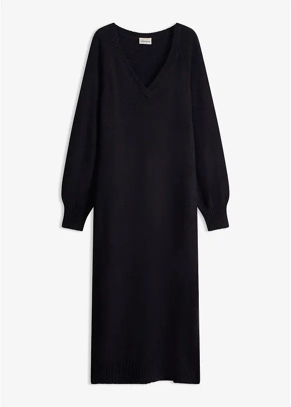 Oversized, strikket midikjole, bonprix