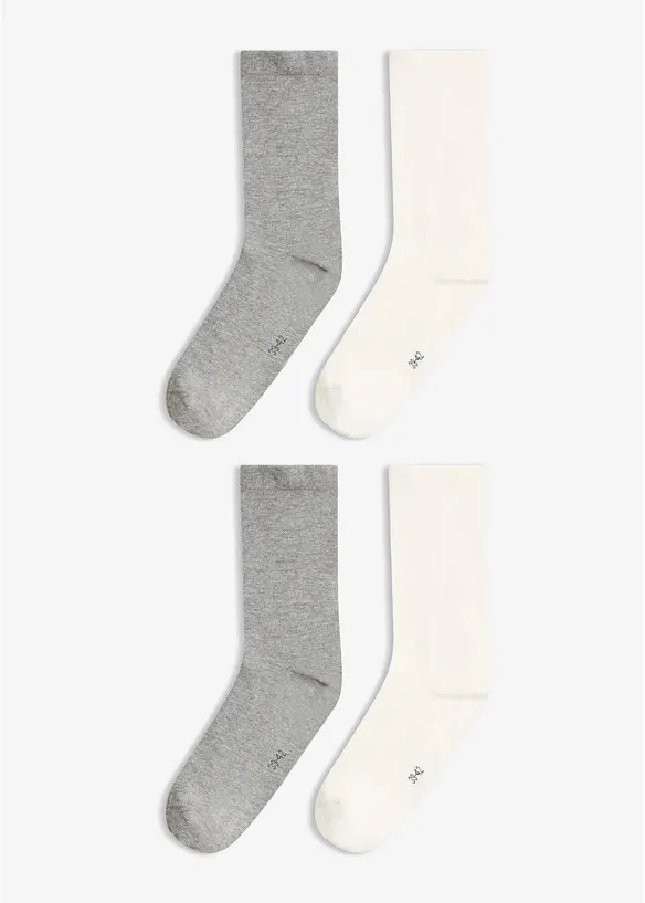 Sokker med behagelig kant (4-pack), bonprix