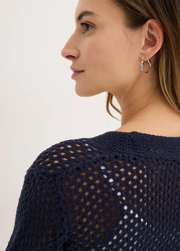 Cardigan med hullm&oslash;nster, bonprix