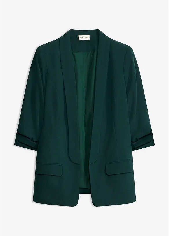 Lang blazer med draperte ermer, bonprix
