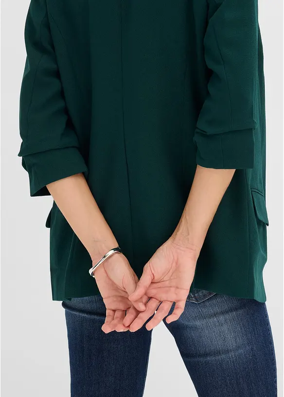 Lang blazer med draperte ermer, bonprix