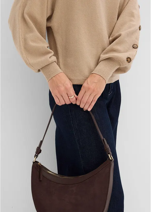 Genser med knappedetaljer, bonprix