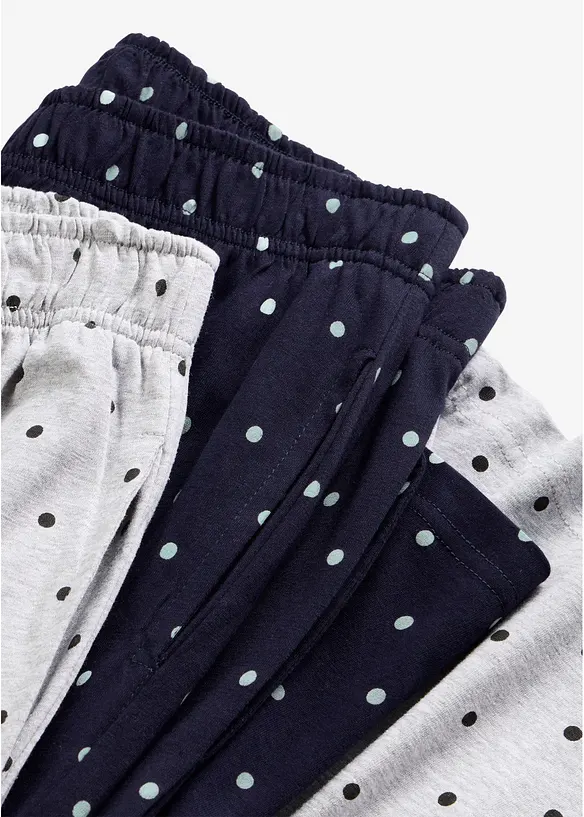 Lang pyjamasbukse i 100% bomull (2-pack), bonprix