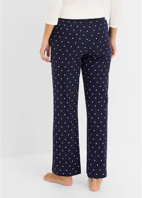 Lang pyjamasbukse i 100% bomull (2-pack), bonprix