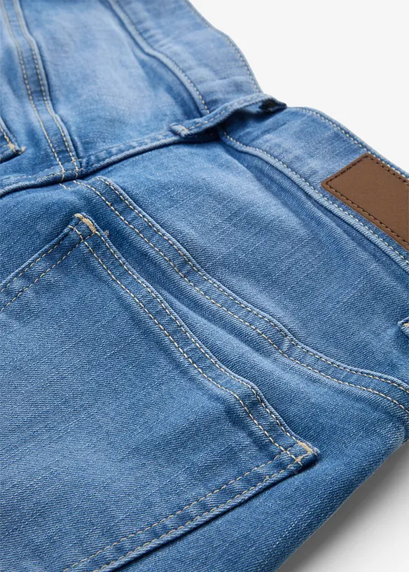 Wide leg jeans high waist, &oslash;kologisk bomull, bonprix