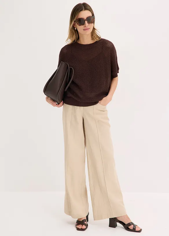 Oversized genser av bomullsmiks, bonprix