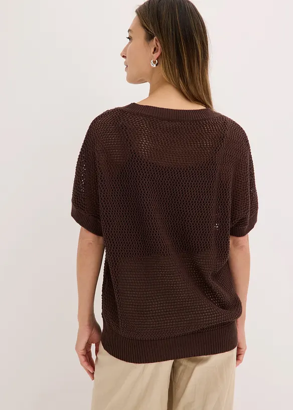 Oversized genser av bomullsmiks, bonprix