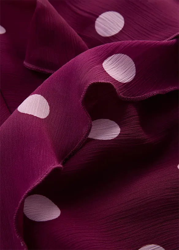 Midiskj&oslash;rt i chiffon med asymmetrisk fald, bonprix