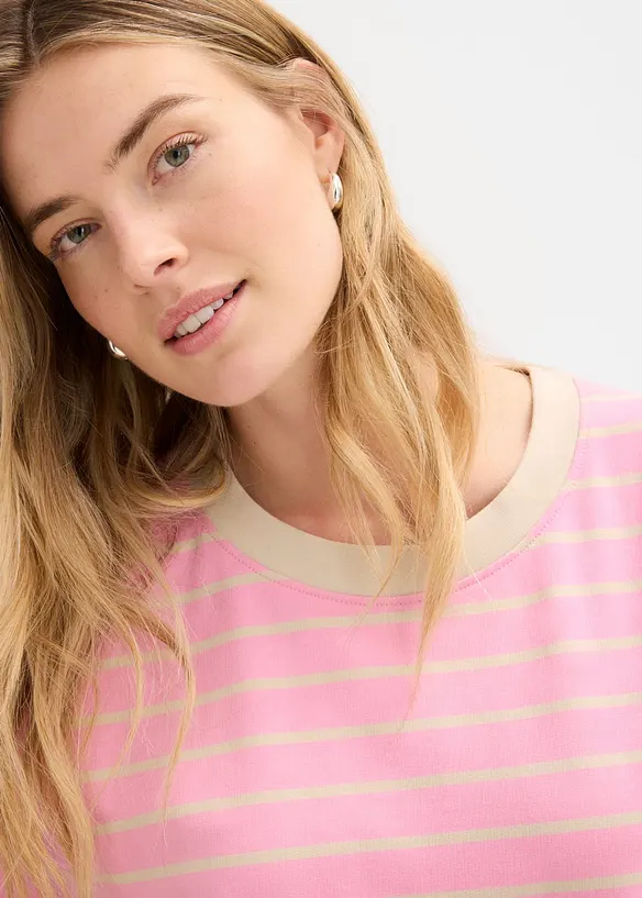 Vid sweatshirt i bomullsmiks, bonprix