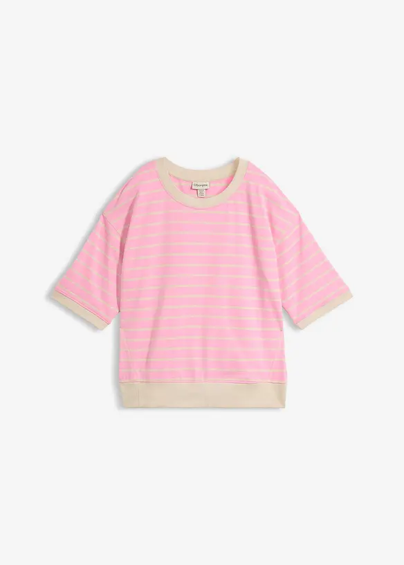 Vid sweatshirt i bomullsmiks, bonprix