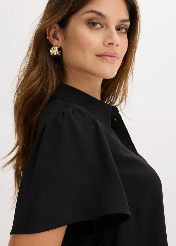 Bluse med blonder, bonprix