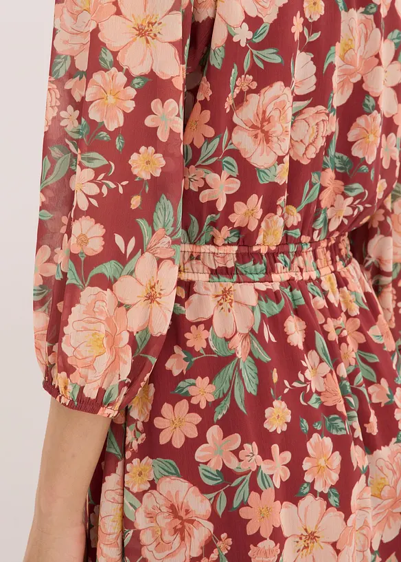 Utsvingt chiffonkjole, bonprix