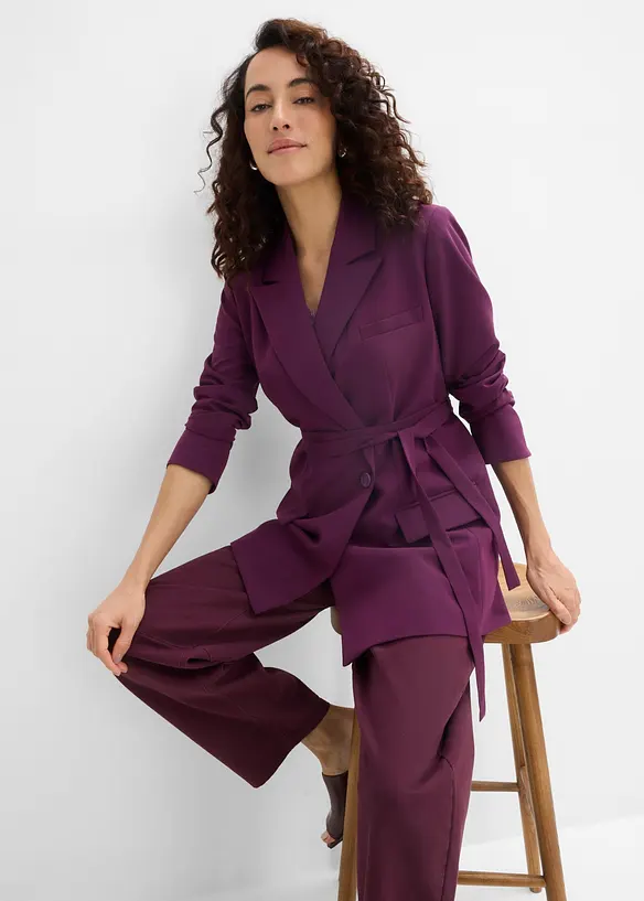 Blazer med knytebelte, bonprix