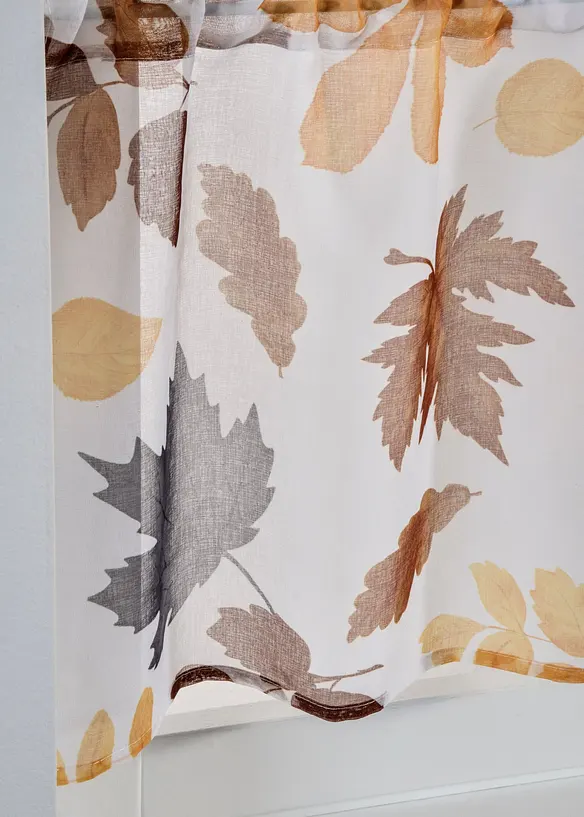 Gardinkappe med resirkulert polyester og bladm&oslash;nster, bonprix