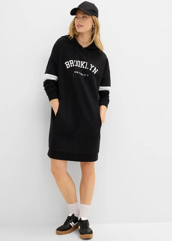 Sweathirtkjole i 100% &oslash;kologisk bomull, bonprix