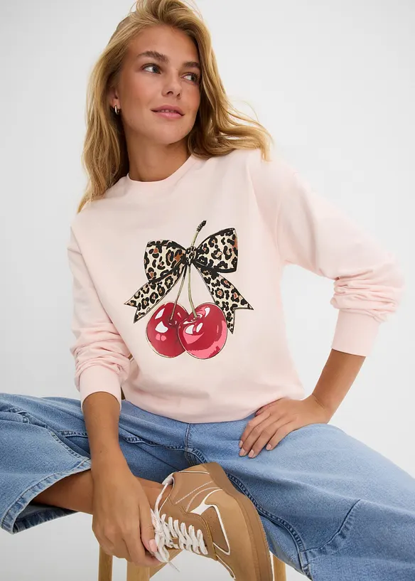 Sweatshirt i 100% &oslash;kologisk bomull, bonprix
