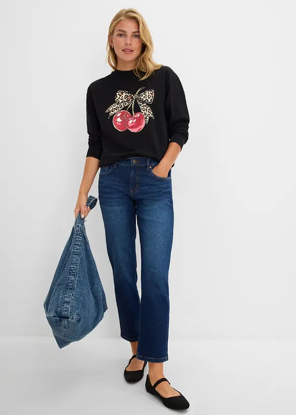 Sweatshirt i 100% &oslash;kologisk bomull, bonprix