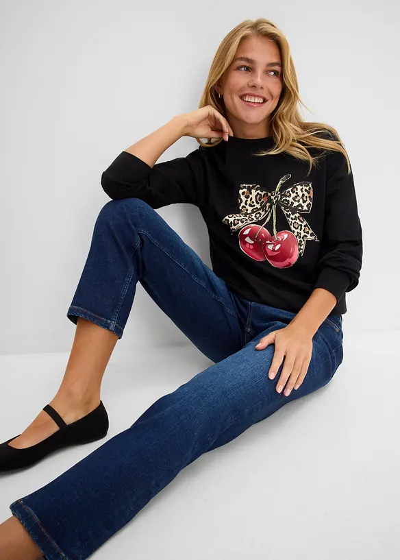 Sweatshirt i 100% &oslash;kologisk bomull, bonprix