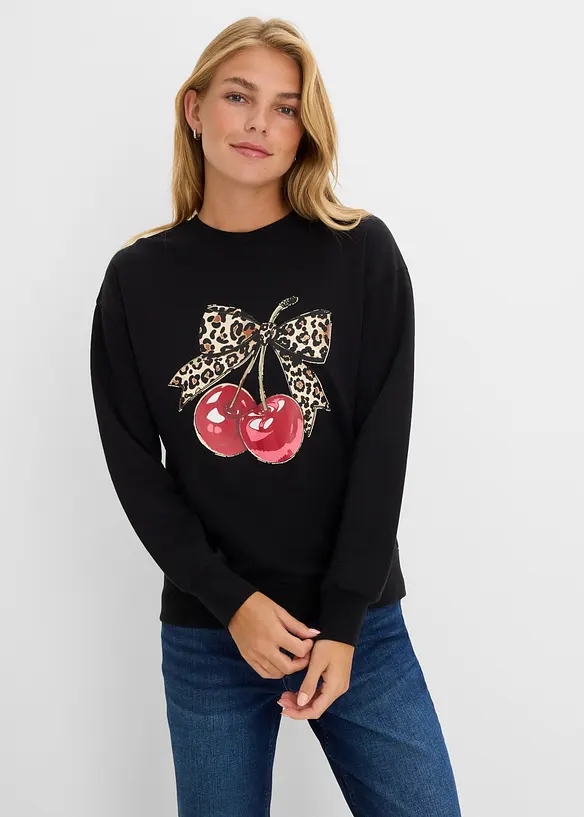 Sweatshirt i 100% &oslash;kologisk bomull, bonprix