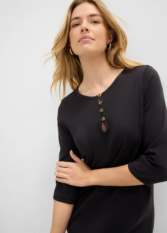 Jerseykjole med 3/4-lange ermer, bonprix