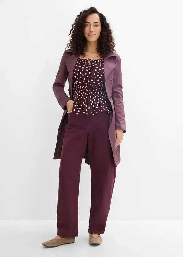 Bluse i lett sateng, bonprix