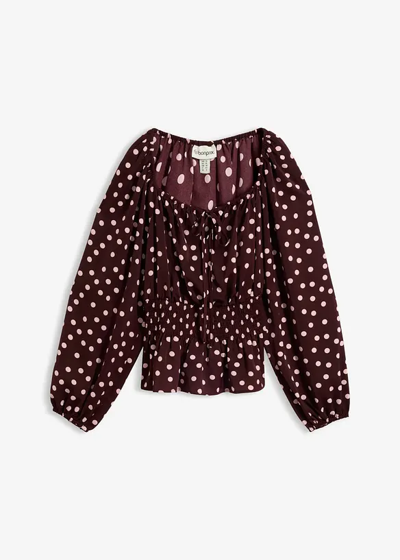 Bluse i lett sateng, bonprix