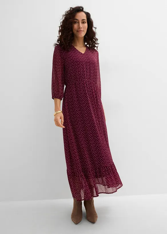 Maxikjole i chiffon, bonprix