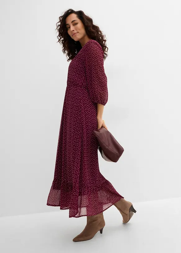 Maxikjole i chiffon, bonprix