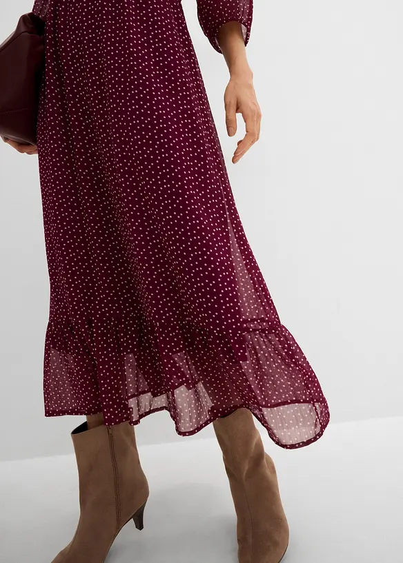 Maxikjole i chiffon, bonprix