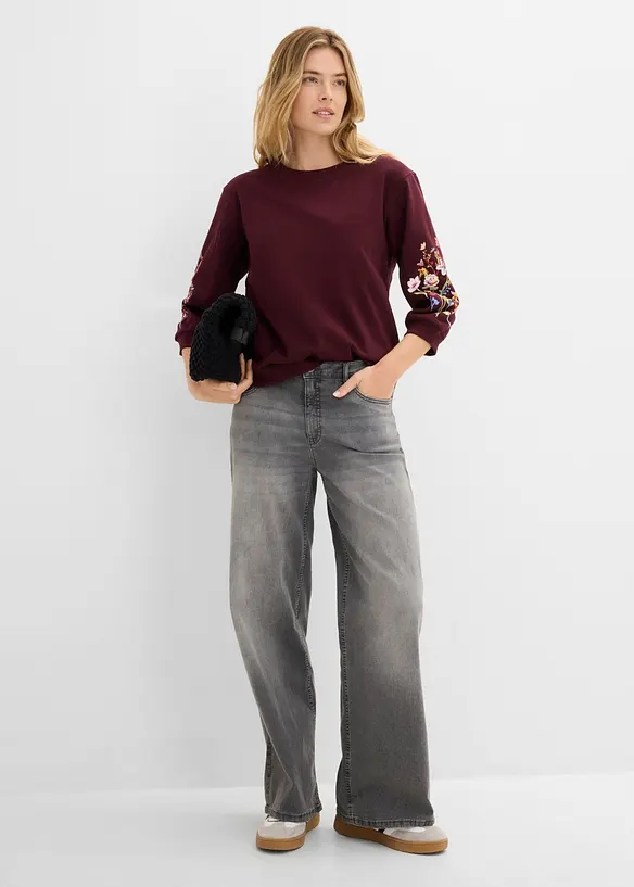 Sweatshirt i 100% &oslash;kologisk bomull, bonprix